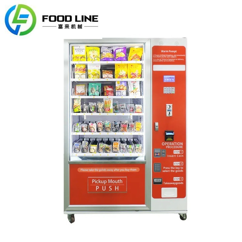 Food Snacks Vending Machine - カスタマイズ可能な工場製カスタムスナックとドリンクのフードコンボ自動販売機