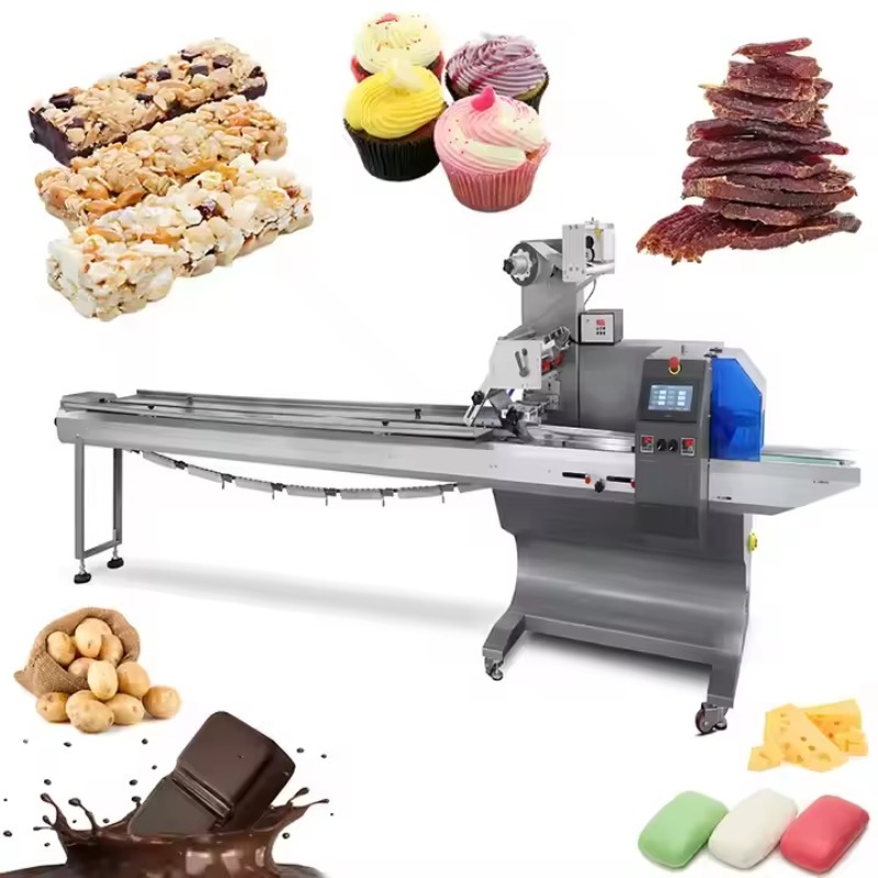 Food Snack - ソフト綿菓子スナック用自動枕型包装機 - 安定したシーリング、簡単操作の食品包装機器