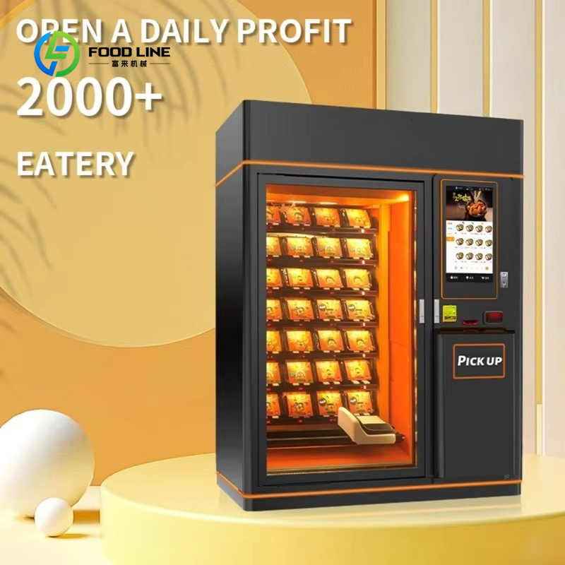 Food Snacks Vending Machine - カスタマイズ可能な温かい食品自動販売機、ファーストフードサンドイッチ自動販売機、スナック冷凍食品自動販売機（電子レンジ付き）