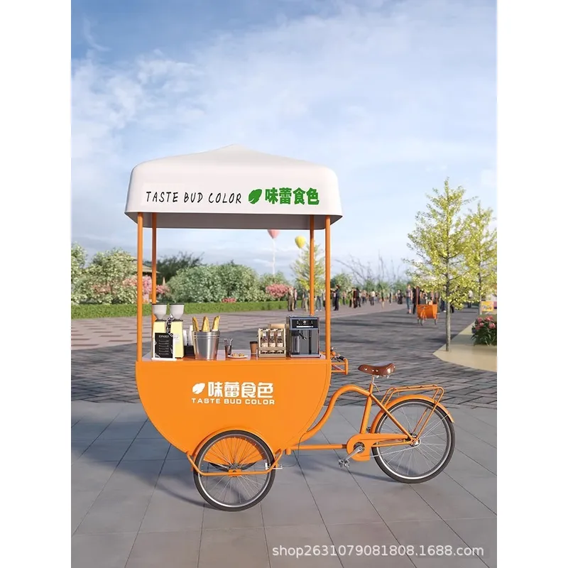 Food Snack - 屋外モバイルフードカート、コーヒー、ミルクティー、レモネード、もち米団子、ソーセージなどの販売に最適な屋台、バザール、ベンダートロリー