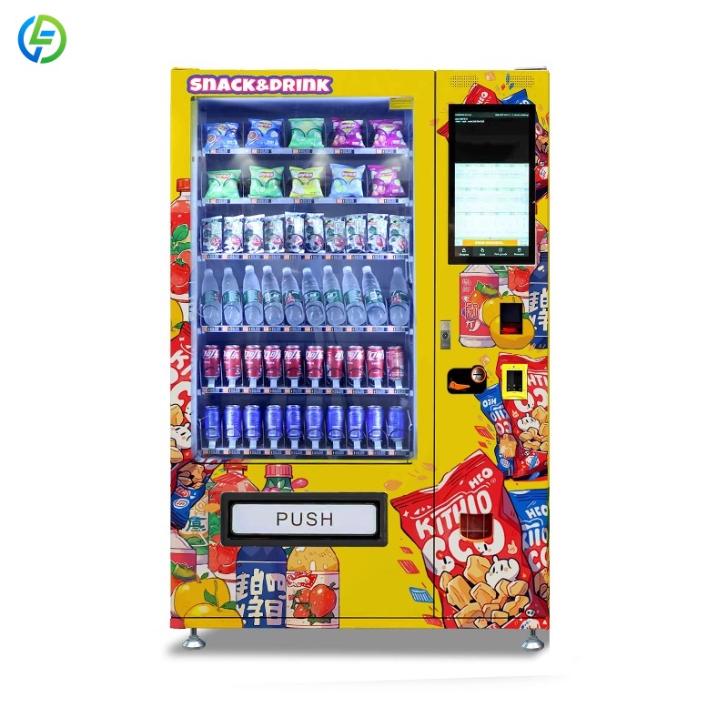Food Snacks Vending Machine - カスタマイズ可能な24時間営業の食品・飲料・スナック自動販売機、コイン・紙幣・カード対応、CE認証取得済み、オフィス・学校・ホテル向け