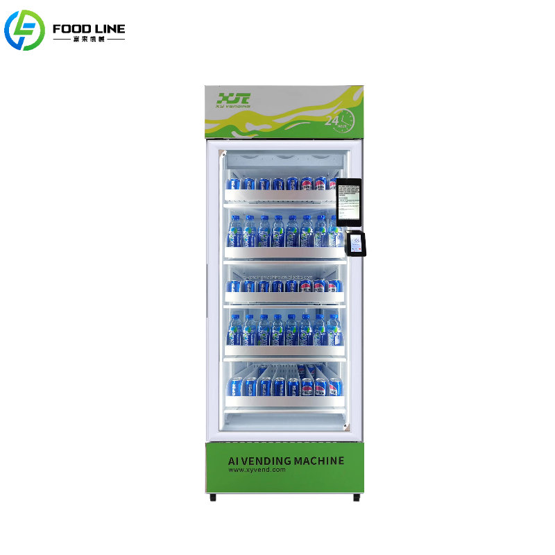 Food Snacks Vending Machine - カスタマイズ可能なスマートフード自動販売機 冷蔵ドリンク・スナック 15.6インチタッチスクリーン クレジットカード決済 SDK対応