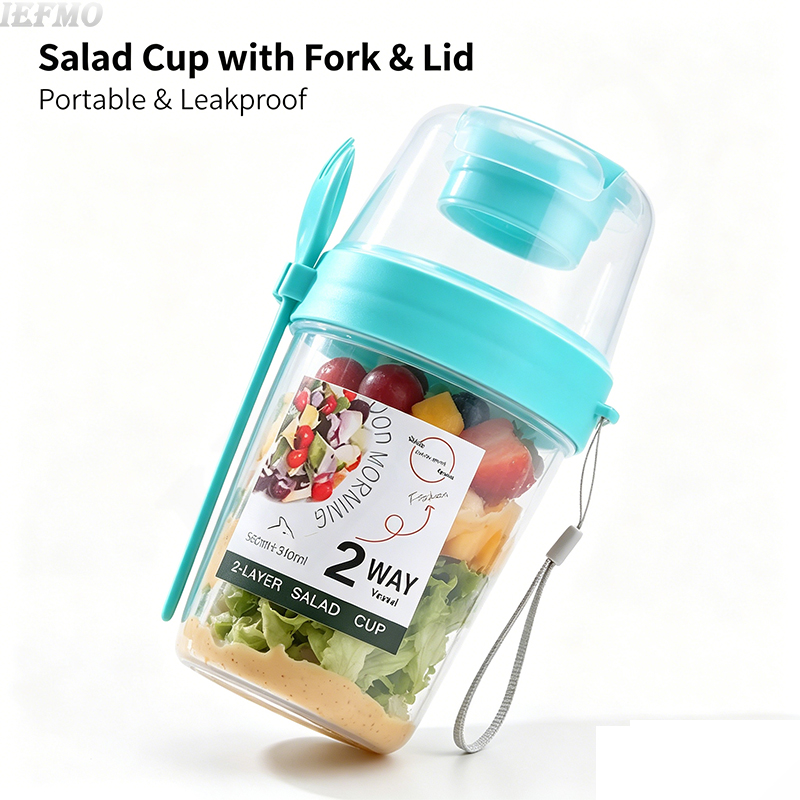 持ち運び可能なサラダボウルセット、フォークと蓋付き、野菜/フ - Food Snacks For Weight Loss のレビューと価格