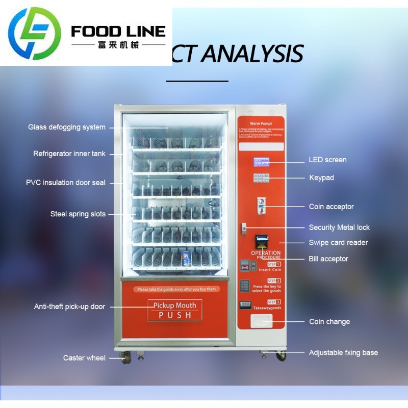 カスタマイズ可能な工場製カスタムスナックとドリンクのフードコ - Food Snacks Vending Machine のレビューと価格