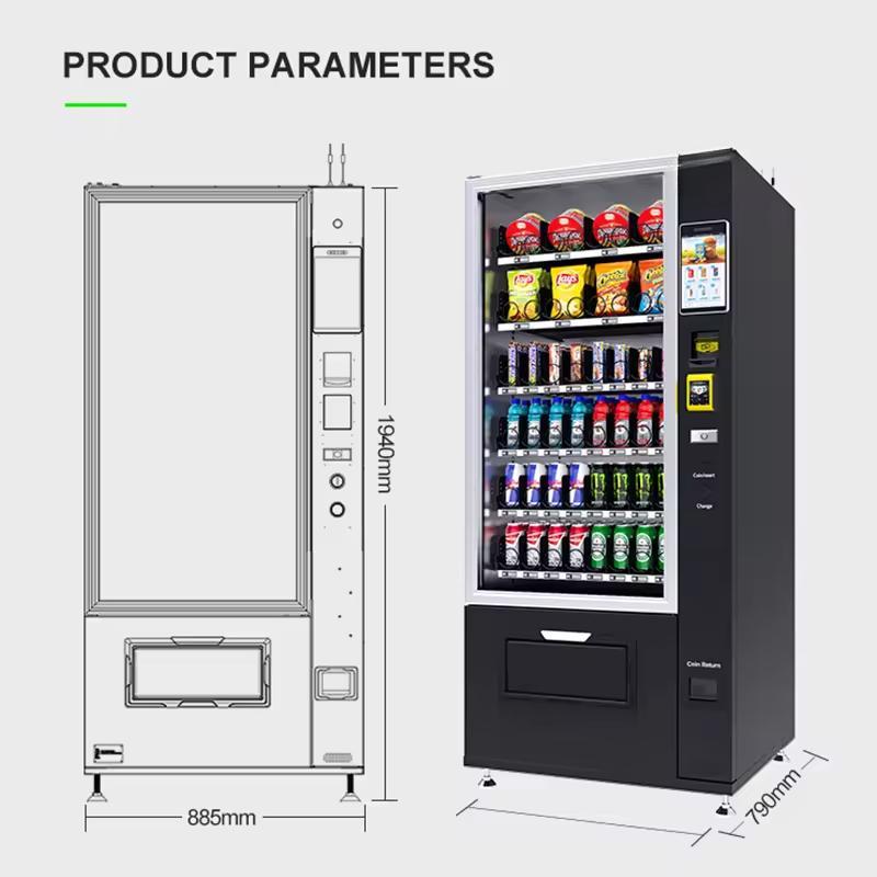 定番のコンボ自動販売機、食品・スナック・飲料用冷蔵庫付き自動 - Food Snacks Vending Machine のレビューと価格
